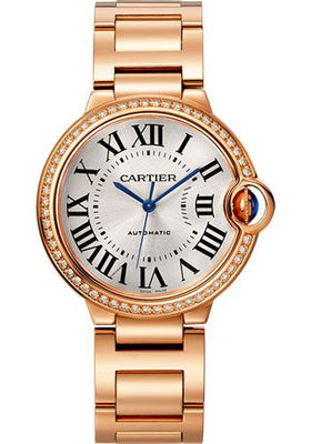 Cartier Ballon Bleu de Cartier Watch - 36 mm Pink Gold Case - Diamond Bezel - WJBB0037 - Luxury Time NYC