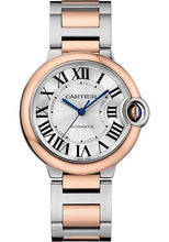 Load image into Gallery viewer, Cartier Ballon Bleu de Cartier Watch - 36 mm Steel and Rose Gold Case - Silvered Dial - Interchangeable Two-Tone Bracelet - W2BB0033 - Luxury Time NYC