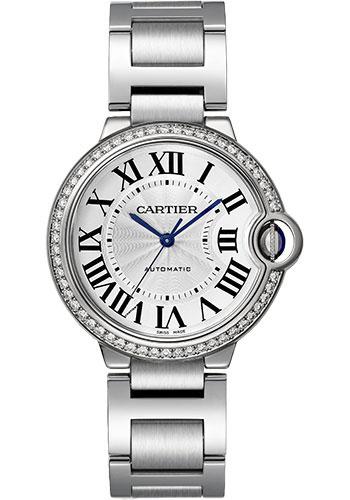 Cartier Ballon Bleu de Cartier Watch - 36 mm Steel Case - Silvered Dial - Interchangeable Bracelet - W4BB0024 - Luxury Time NYC