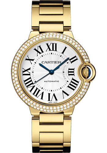 Cartier Ballon Bleu de Cartier Watch - 36 mm Yellow Gold Case - Double Diamond Bezel - WJBB0007 - Luxury Time NYC