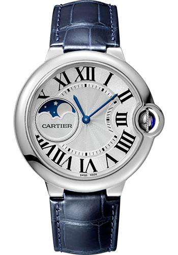 Cartier Ballon Bleu de Cartier Watch - 37 mm Steel Case - Blue Alligator Strap - WSBB0020 - Luxury Time NYC