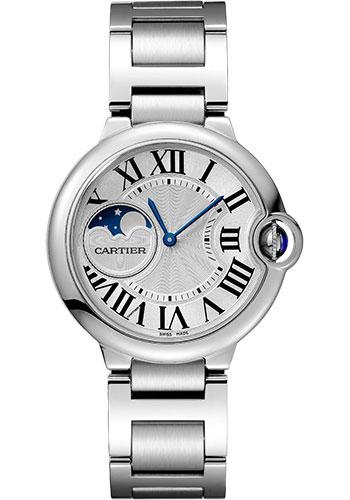 Cartier Ballon Bleu de Cartier Watch - 37 mm Steel Case - Silvered Dial - Interchangeable Bracelet - WSBB0050 - Luxury Time NYC