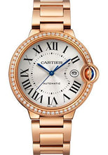 Load image into Gallery viewer, Cartier Ballon Bleu de Cartier Watch - 40 mm Rose Gold Diamond Case - Silvered Dial - Interchangeable Bracelet - WJBB0057 - Luxury Time NYC
