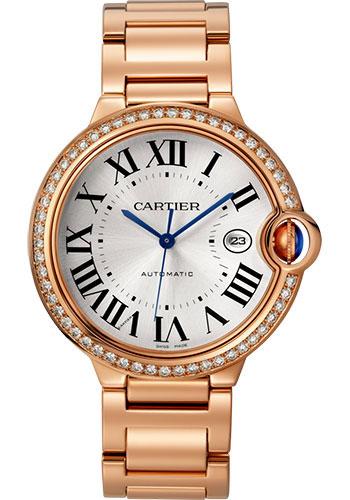Cartier Ballon Bleu de Cartier Watch - 42 mm Pink Gold Case - Diamond Bezel - WJBB0038 - Luxury Time NYC