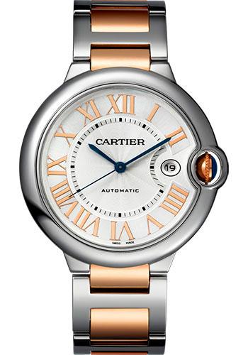 Cartier Ballon Bleu De Cartier Watch - 42 mm Steel And Pink Gold Case - Pink Gold Bracelet - W6920095 - Luxury Time NYC
