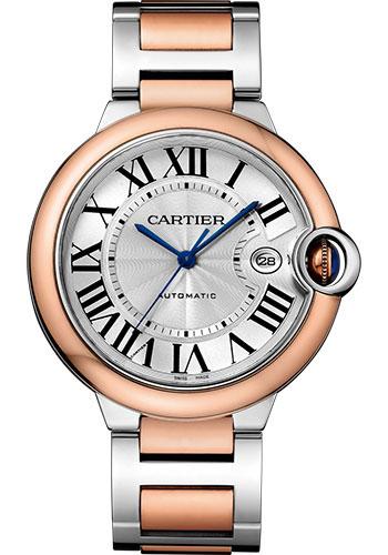 Cartier Ballon Bleu de Cartier Watch - 42 mm Steel Case - Pink Gold Bezel - Pink Gold And Steel Bracelet - W2BB0004 - Luxury Time NYC