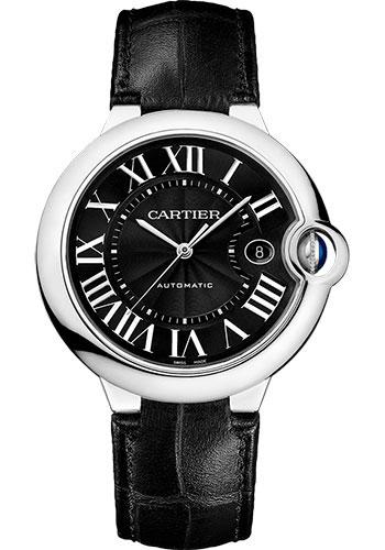 Cartier Ballon Bleu De Cartier Watch - 42.1 mm Steel Case - Black Dial - Black Alligator Strap - WSBB0003 - Luxury Time NYC
