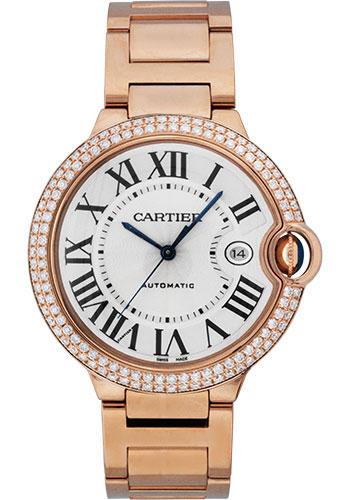 Cartier Ballon Bleu de Cartier Watch - Large Pink Gold Case - Diamond Bezel - WE9008Z3 - Luxury Time NYC