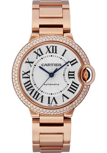 Cartier Ballon Bleu de Cartier Watch - Medium Pink Gold Case - Diamond Bezel - WE9005Z3 - Luxury Time NYC