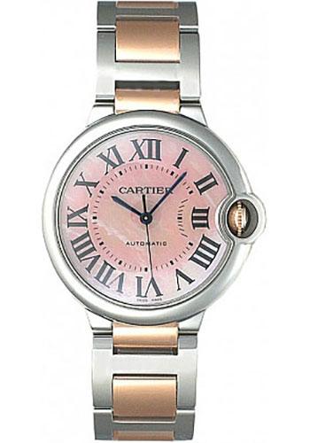 Cartier Ballon Bleu de Cartier Watch - Medium Steel And Pink Gold Case - Pink Mother-of-Pearl Dial - W6920033 - Luxury Time NYC