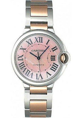 Cartier Ballon Bleu de Cartier Watch - Medium Steel And Pink Gold Case - Pink Mother-of-Pearl Dial - W6920033 - Luxury Time NYC