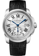 Load image into Gallery viewer, Cartier Calibre de Cartier Watch - 38 mm Steel Case - Silvered Dial - Black Alligator Strap - WSCA0003 - Luxury Time NYC