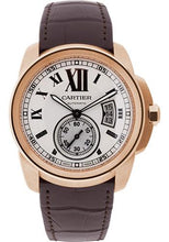 Load image into Gallery viewer, Cartier Calibre de Cartier Watch - 42 mm Pink Gold Case - Snailed Dial - Alligator Strap - W7100009 - Luxury Time NYC
