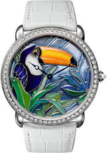 Load image into Gallery viewer, Cartier Cartier D&#39;Art Ronde Louis Cartier Limited Edition of 40 Watch - 42 mm White Gold Diamond Case - Diamond Bezel - Blue Dial - White Alligator Strap - HPI00701 - Luxury Time NYC