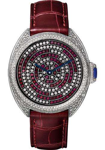 Cartier Cle de Cartier Limited Edition of 30 Watch - 40 mm White Gold Diamond Case - White Gold Nac-Treated Dial - HPI01101 - Luxury Time NYC