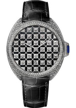 Load image into Gallery viewer, Cartier Cle de Cartier Serti Vibrant Limited Edition of 20 Watch - 40 mm White Gold Diamond Case - White Gold Dial - Black Alligator Strap - HPI01125 - Luxury Time NYC