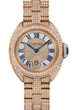 Load image into Gallery viewer, Cartier Cle de Cartier Watch - 31 mm Pink Gold Diamond Case - Pink Gold Diamond Dial - Diamond Bracelet - HPI01039 - Luxury Time NYC