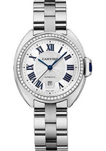 Load image into Gallery viewer, Cartier Cle De Cartier Watch - 31 mm White Gold Diamond Case - Diamond Bezel - Silver Dial - WJCL0002 - Luxury Time NYC