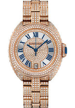 Load image into Gallery viewer, Cartier Cle de Cartier Watch - 35 mm Pink Gold Diamond Case - Pink Gold Diamond Dial - Diamond Bracelet - HPI01040 - Luxury Time NYC