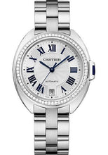 Load image into Gallery viewer, Cartier Cle De Cartier Watch - 35 mm White Gold Diamond Case - Diamond Bezel - Silver Dial - WJCL0007 - Luxury Time NYC