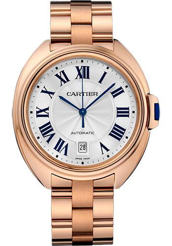 Cartier Cle De Cartier Watch - 40 mm Pink Gold Case - Silver Dial - WGCL0002 - Luxury Time NYC