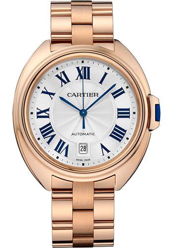 Cartier Cle de Cartier Watch - 40 mm Pink Gold Case - Silvered Dial - WGCL0020 - Luxury Time NYC