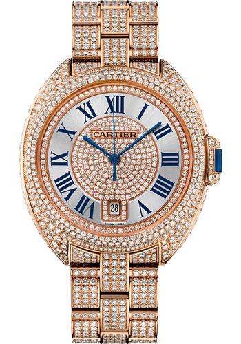 Cartier Cle de Cartier Watch - 40 mm Pink Gold Diamond Case - Pink Gold Diamond Dial - Diamond Bracelet - HPI01041 - Luxury Time NYC