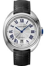Load image into Gallery viewer, Cartier Cle de Cartier Watch - 40 mm Steel Case - Silvered Dial - Black Alligator Strap - WSCL0018 - Luxury Time NYC