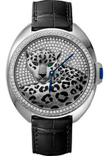 Load image into Gallery viewer, Cartier Cle de Cartier Watch - 40 mm White Gold Diamond Case - White Gold Dial - Black Alligator Strap - HPI01017 - Luxury Time NYC
