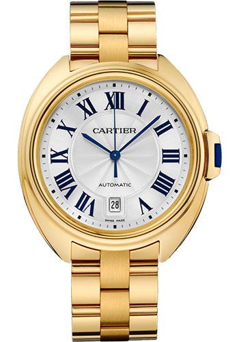 Cartier Cle De Cartier Watch - 40 mm Yellow Gold Case - Silvered Effect Dial - WGCL0003 - Luxury Time NYC