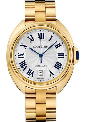 Cartier Cle De Cartier Watch - 40 mm Yellow Gold Case - Silvered Effect Dial - WGCL0003 - Luxury Time NYC