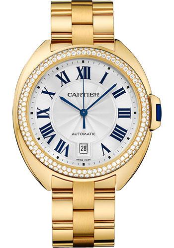 Cartier Cle de Cartier Watch - 40 mm Yellow Gold Diamond Case - Effect Dial - WJCL0010 - Luxury Time NYC