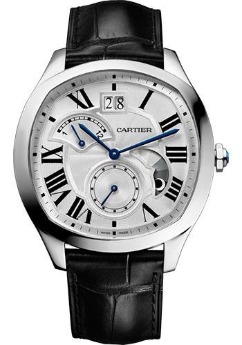 Cartier Drive de Cartier - 40 mm Large Date - Silvered Dial - Black Alligator Strap - WSNM0005 - Luxury Time NYC