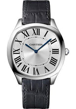 Load image into Gallery viewer, Cartier Drive de Cartier Extra Flat Watch - 38 mm White Gold Case - Silvered Dial - Grey Alligator Strap - WGNM0007 - Luxury Time NYC