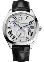 Load image into Gallery viewer, Cartier Drive de Cartier Large Date Retrograde Second Time Zone And Day Night Indicator Watch - 40 mm x 41 mm Steel Case - Silvered Dial - Black Alligator Strap - WSNM0016 - Luxury Time NYC