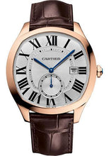 Load image into Gallery viewer, Cartier Drive de Cartier Watch - 40 mm x 41 mm Rose Gold Case - Silvered Dial - Brown Alligator Strap - WGNM0016 - Luxury Time NYC