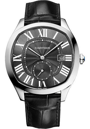 Cartier Drive de Cartier Watch - 40 mm x 41 mm Steel Case - Black Dial - Black Alligator Strap - WSNM0018 - Luxury Time NYC
