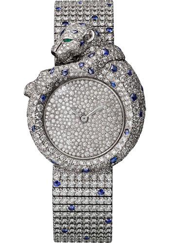 Cartier Feline de Cartier Watch - 43.13 mm White Gold Diamond Case - Diamonds Diamond Dial - Diamond Bracelet - HPI01146 - Luxury Time NYC