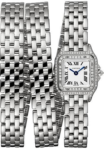 Cartier Panthere de Cartier Triple Loop Watch - 20 mm White Gold Case - Diamond Bezel - White Gold Triple Loop Bracelet - WJPN0011 - Luxury Time NYC