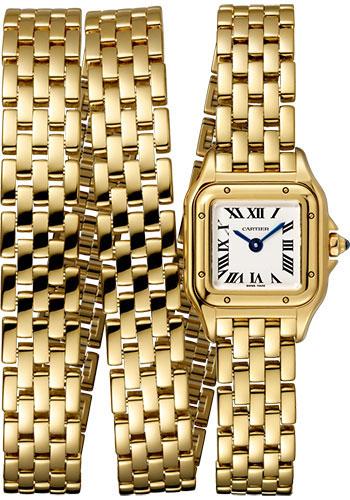 Cartier Panthere de Cartier Triple Loop Watch - 20 mm Yellow Gold Case - Diamond Bezel - Yellow Gold Triple Loop Bracelet - WGPN0012 - Luxury Time NYC