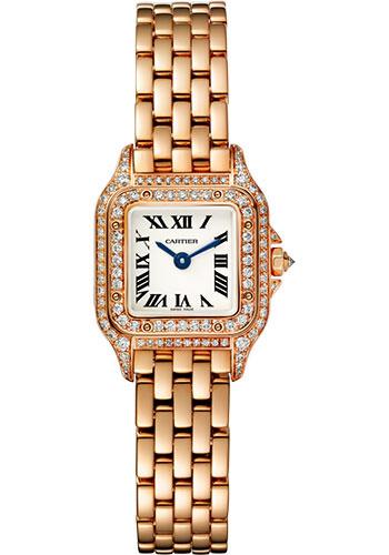 Cartier Panthere de Cartier Watch - 25 mm Pink Gold Diamond Case - WJPN0020 - Luxury Time NYC