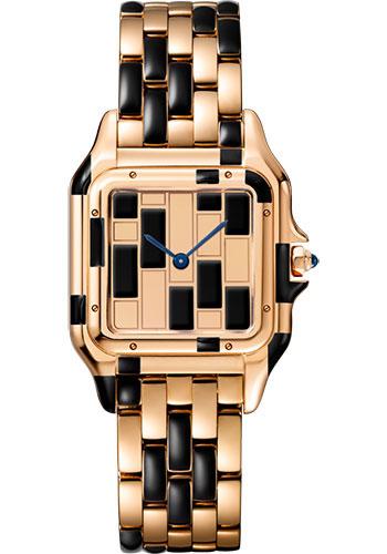 Cartier Panthere de Cartier Watch - 27 mm Pink Gold Case - Gold Dial - WGPN0011 - Luxury Time NYC