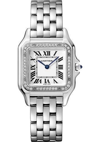 Cartier Panthere de Cartier Watch - 27 mm Steel Case - Diamond Bezel - W4PN0008 - Luxury Time NYC