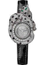 Load image into Gallery viewer, Cartier Panthere Espiegle de Cartier Watch - White Gold Diamond Case - White Gold Dial - Black Alligator Strap - HPI00773 - Luxury Time NYC