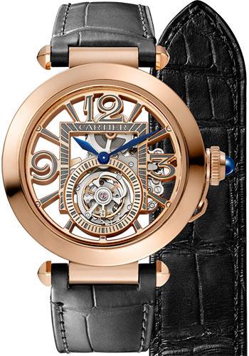 Cartier Pasha de Cartier Watch - 41 mm Pink Gold Case - Skeleton Dial - Black And Dark Gray Alligator Straps - WHPA0006 - Luxury Time NYC