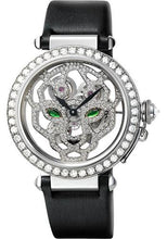 Load image into Gallery viewer, Cartier Pasha Skeleton Watch - 42 mm White Gold Diamond Case - White Gold Dial - Black Fabric Strap - HPI00365 - Luxury Time NYC