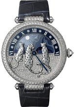 Load image into Gallery viewer, Cartier Reves de Pantheres Watch - 42.75 mm White Gold Diamond Case - White Gold Dial - Blue Alligator Strap - HPI00930 - Luxury Time NYC