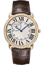 Load image into Gallery viewer, Cartier Ronde Louis Cartier Watch - Extra large Pink Gold Diamond Case - Alligator Strap - WR007001 - Luxury Time NYC