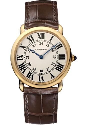 Cartier Ronde Louis Cartier Watch - Large Pink Gold Case - Alligator Strap - W6800251 - Luxury Time NYC