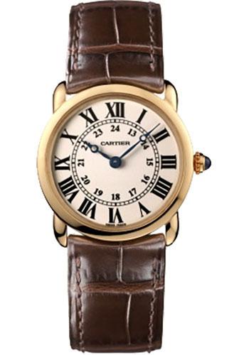 Cartier Ronde Louis Cartier Watch - Small Pink Gold Case - Alligator Strap - W6800151 - Luxury Time NYC